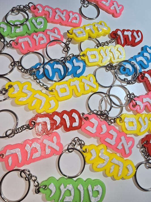 מחזיק מפתחוח שם, שורה אחת