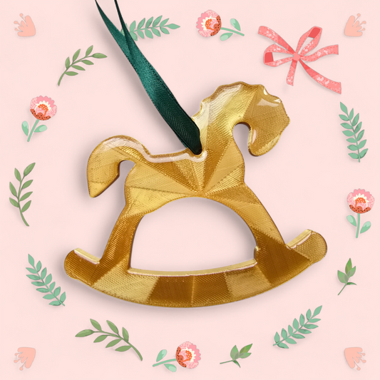 קישוט עץ חג המולד סוס מצופה אפוקסי