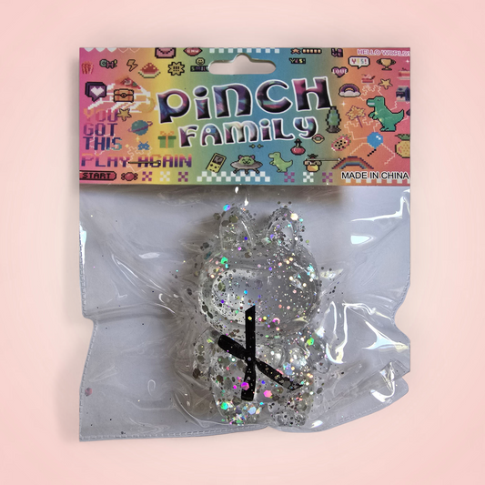 טאבה סקווישי לב נצנצים בצבעים שונים