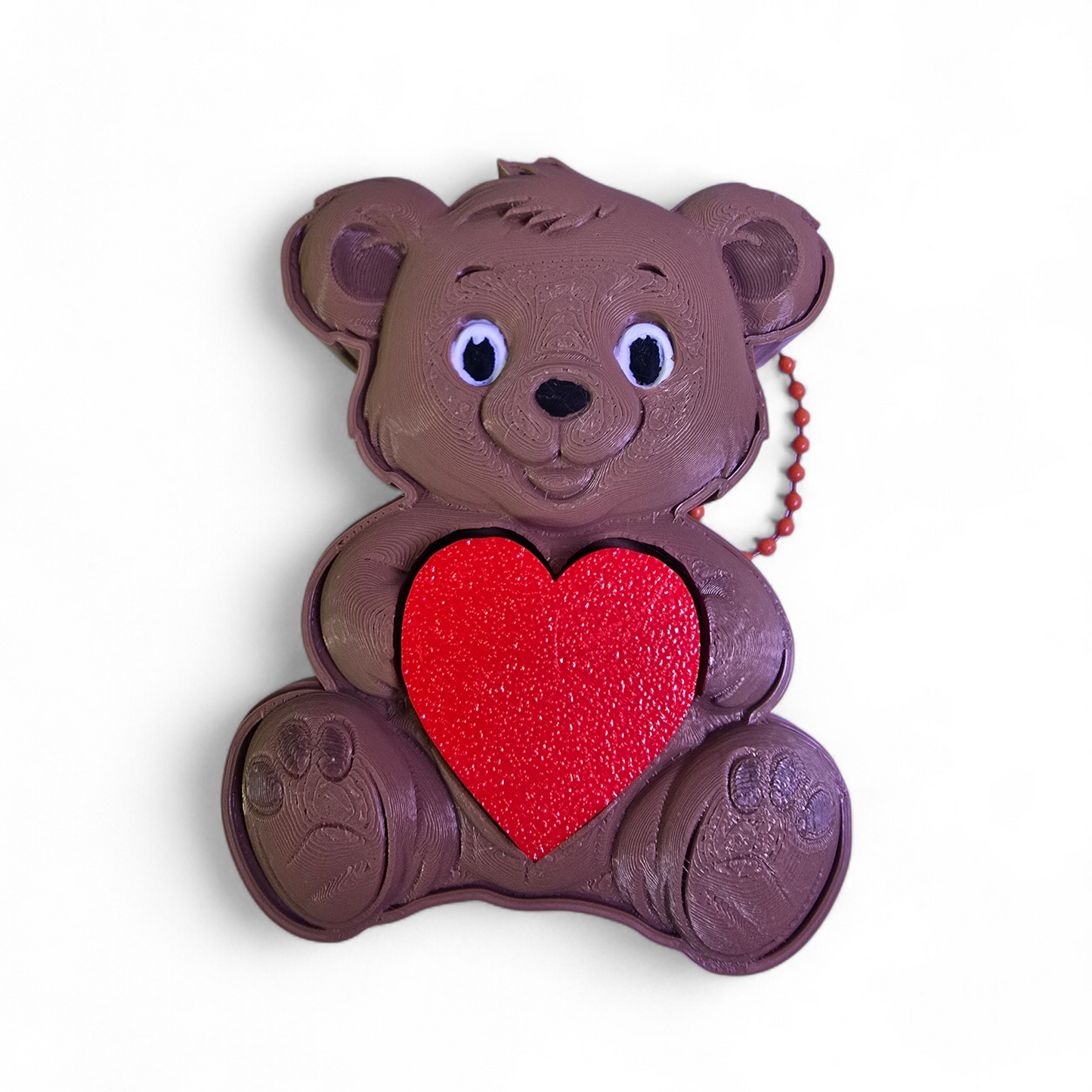 קליקר דובי חום עם לב