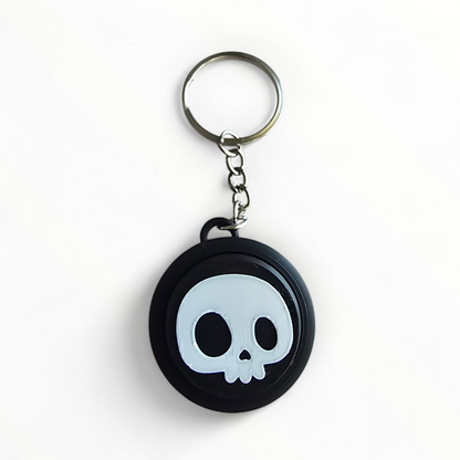 קליקר שחור גולגולת פיג'ט מחזיק מפתחות 