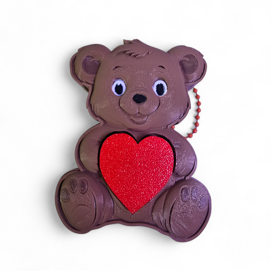 קליקר דובי חום עם לב